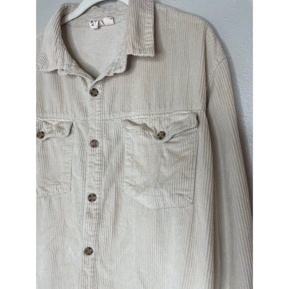 Roxy Let It Go Corduroy Button Front Shacket 100% Cotton Size Large - Picture 4 of 8